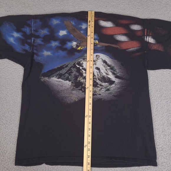 Liquid Blue American Bald Eagle USA T-Shirt Large 2006 Double Sided Patriotic - Picture 9 of 10